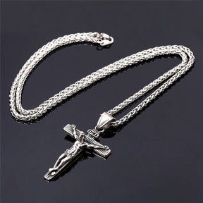 Pendentif croix en plaqué or 18 carats